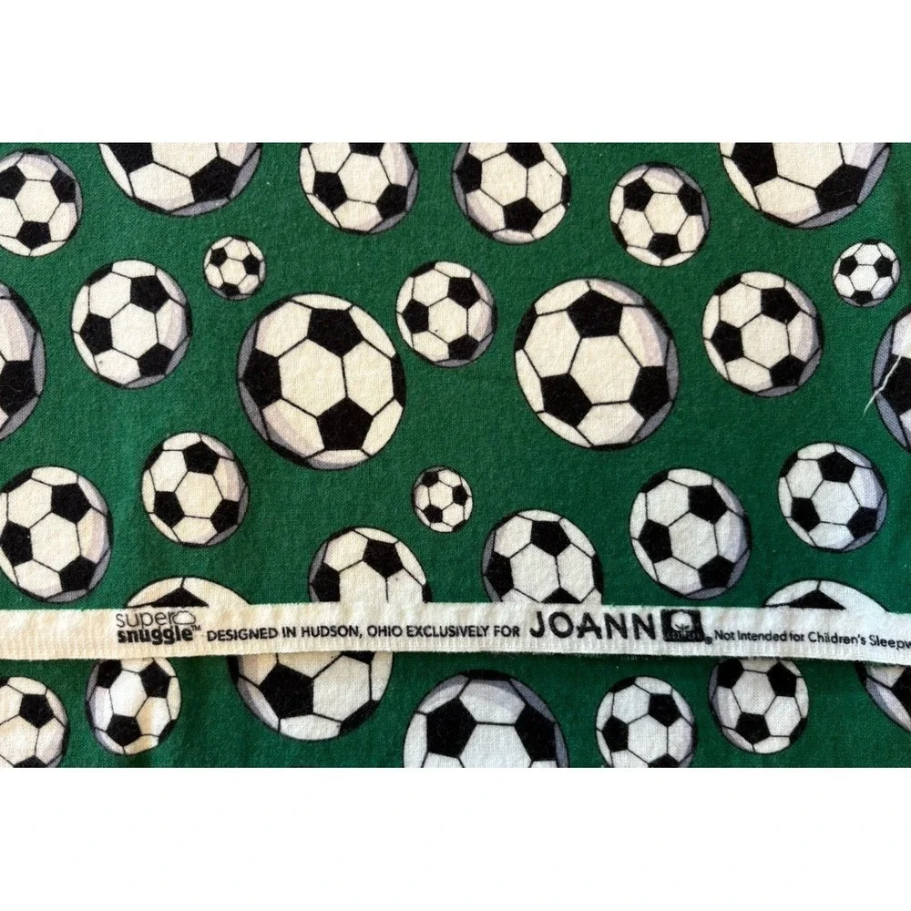 Super Snuggle Cotton Flannel Soccer Fabric 40